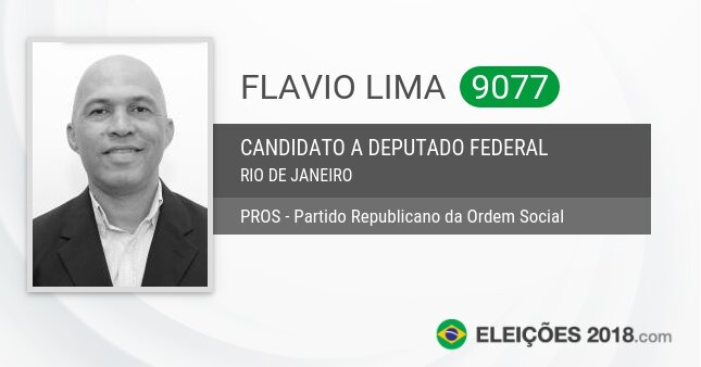 Santinho de Flavio Lima - 9077 - Candidato a Deputado Federal