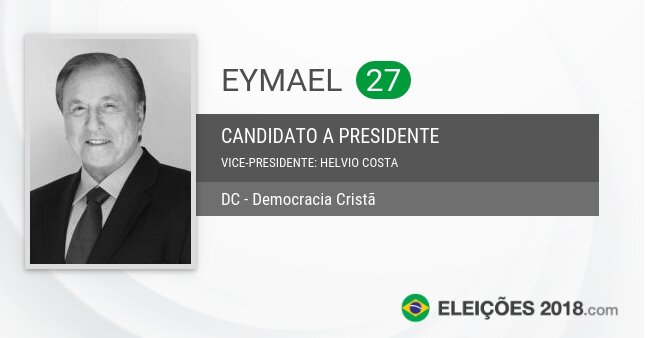 Santinho de Eymael - 27 - Candidato a Presidente