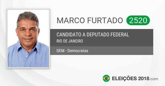 Santinho de Marco Furtado - 2520 - Candidato a Deputado Federal